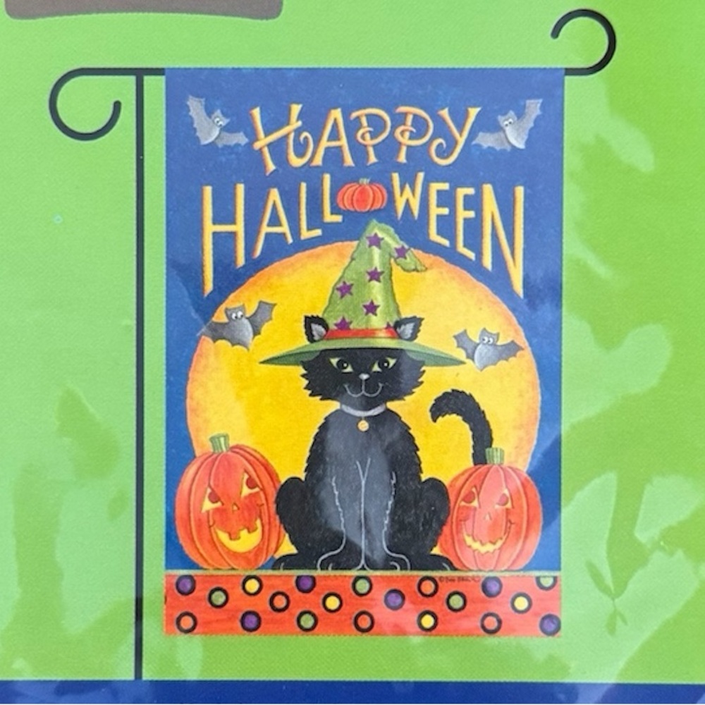 Halloween Cat Garden Flag